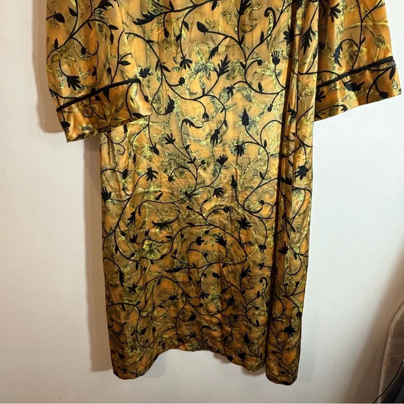 NATORI Sz L (estimated) Robe Zipper Closure Long Line Long Sleeve Sheen - Picture 7 of 7